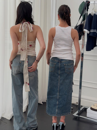 BLUMARINE JEANS MINI SKIRT