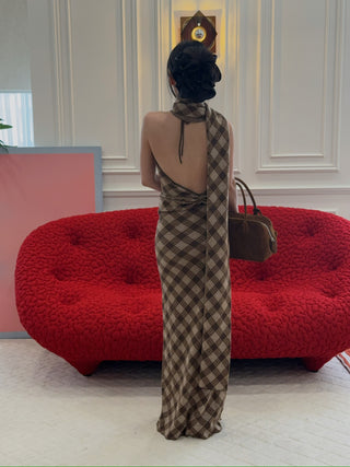 AYA MUSE - Kae Skirt in Plaid Brown