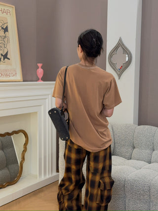 COLLINA STRADA Painted Tee in Brown