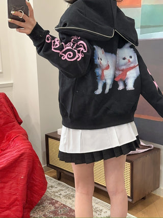 ASHLEY WILLIAMS HAPPY MANGA BUTTERFLY HOODIE