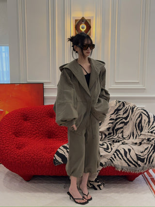 THE MANNEI - Cargo Trousers in Khaki