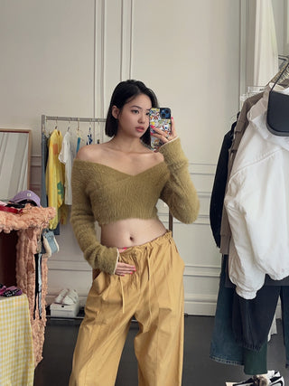 MM6 Maison Margiela LONG SLEEVED TOP CAMEL