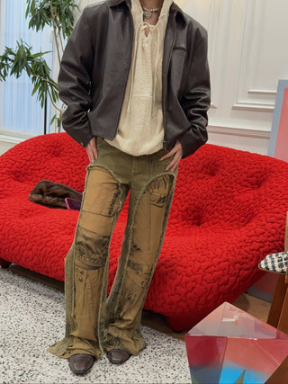 BLUMARINE PATCHWORK PANTS