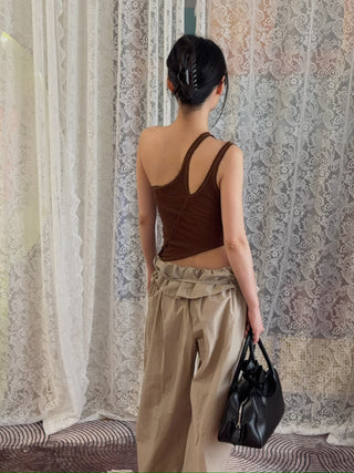SAMI MIRO VINTAGE ASYMMETRIC ONE SHOULDER TANK