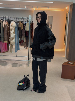 THE MANNEI - Leather Jacket in Black