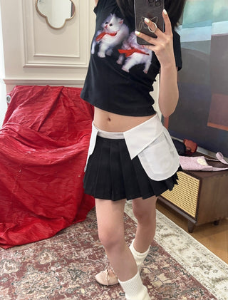 ASHLEY WILLIAMS COLLAR MINI SKORT