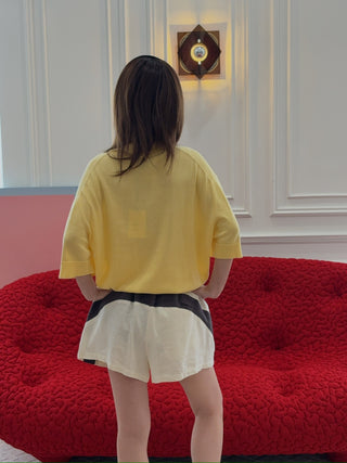 COPERNI KNOTTED SHORT SLEEVED POLO JUMPER