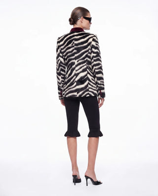 Pre-order CARELLI - Zelda Zebra Jacket in Black Zebra Print