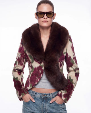 Pre-order CARELLI - Rosa Floral Jacket in Red Rose Print