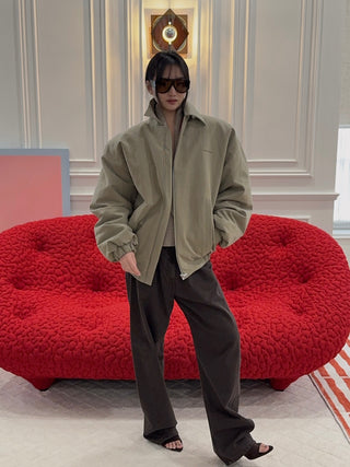 MAGDA BUTRYM - Padded Jacket With Dropped Shoulder in Khaki