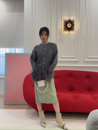 16ARLINGTON - Alena Cardigan in Mohair Knit