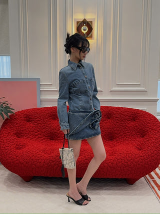 MAGDA BUTRYM - Denim Shirt in Dark Blue