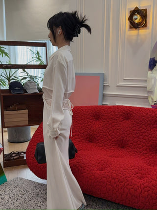 Chtistopher Esber Elongated Tie Shirtdress