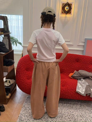MARTINE ROSE - RAGLAN SHRUNKEN T-SHIRT / PINK BALLOONS