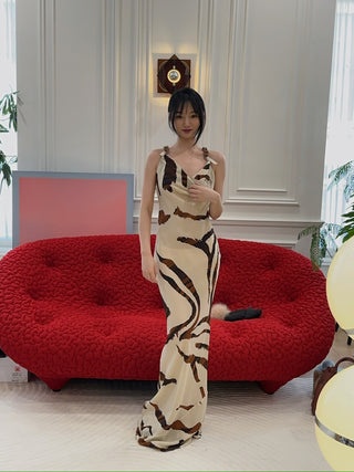 GIUSEPPE DI MORABITO SILK LONG DRESS