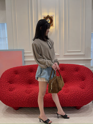 MAGDA BUTRYM - Knotted longsleeve in beige