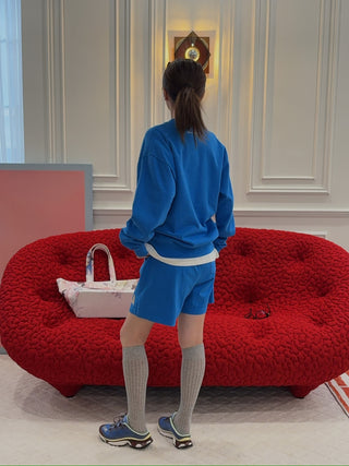SPORTY & RICH - UCLA Ivy Crewneck in Blue