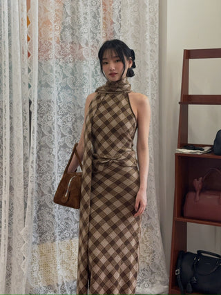 AYA MUSE - Kae Top in Plaid Brown