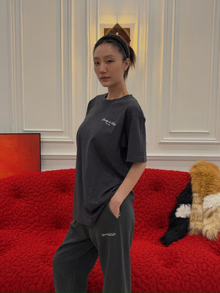 SPORTY & RICH - Stallion T-Shirt in Faded Black