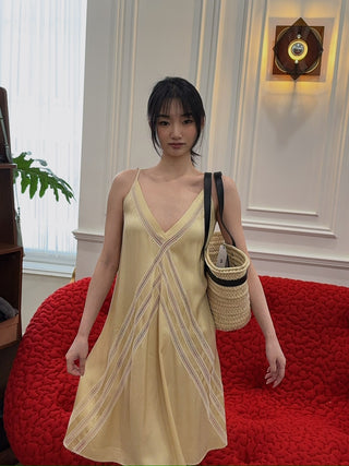 AERON TOBAGO MINI DRESS CHAMPAGNE
