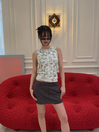 HOUSE OF SUNNY - HYDRANGEA DOUBLE LAYER MESH TOP
