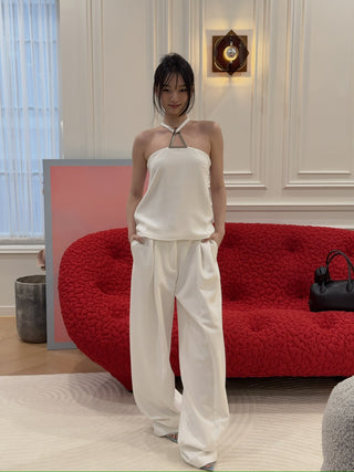 16ARLINGTON - Ivia Top in Crepe in White