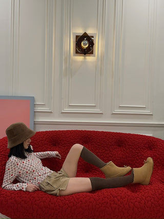 ABRA - BABY BOOT / BEIGE SUEDE