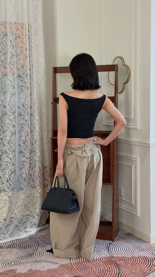 MAGDA BUTRYM - Double Layer Tank Top in Black