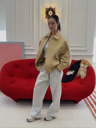 ABRA - Leather Bomber in Butter