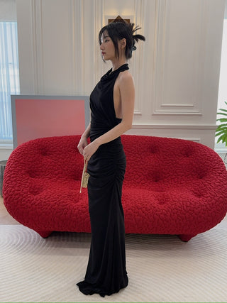 THE ANDAMANE STELLA MAXI DRESS - TURTLENECK OPEN BACK