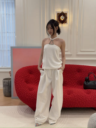 16ARLINGTON - Ivia Top in Crepe in White