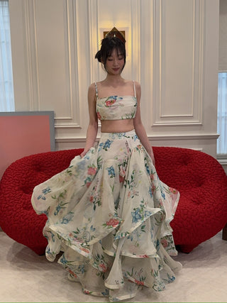LA FUORI - PETAL CASCADE FLOUNCE SKIRT