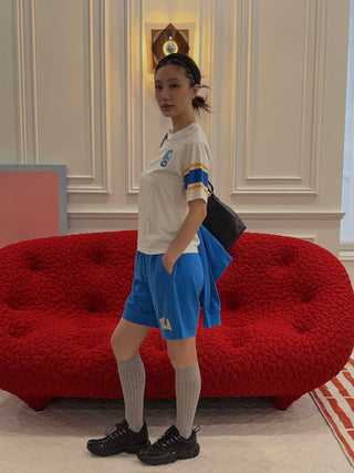 SPORTY & RICH - Westwood Rugby Tee in White