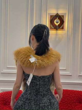 ALABAMA MUSE - Fur Scarf in Milk