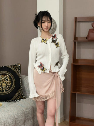 BLUMARINE - SKIRT SATIN with LACE