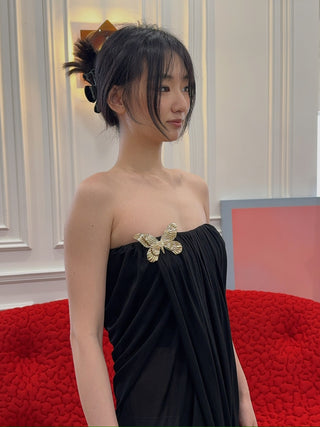 BLUMARINE DRESS BUSTIER SABLE