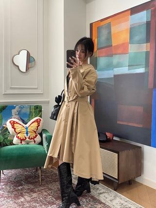 A.W.A.K.E. TRENCH W/ PLEATED BACK INSERT