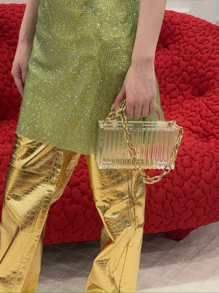 CULTNAKED Killa pants in Gold Croc