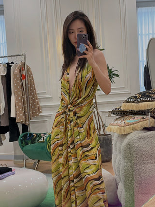 CHRISTOPHER ESBER - FOLIA INTERLOCKED SILK DRESS