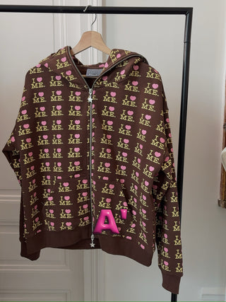ASHLEY WILLIAMS - Butterfly Hoodie in I Heart Me Choco