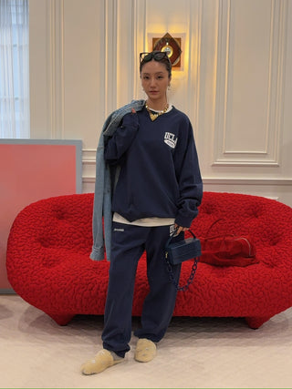 SPORTY & RICH - Westwood Sweatpant in Navy