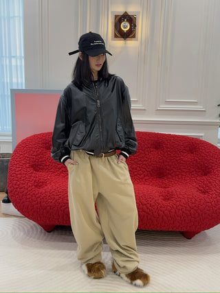 SIMONETTA RAVIZZA LULU Z LEATHER BOMBER