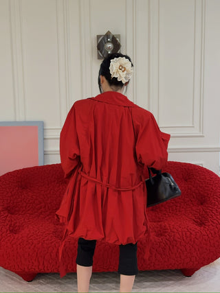 MAGDA BUTRYM - Bubble Hemline Jacket in Red