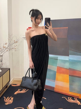 BLUMARINE DRESS BUSTIER SABLE