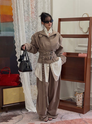 THE MANNEI - Tailored Jacket in Beige