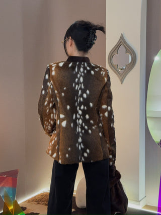 CARELLI - Jackie Deer Jacket in Brown Fawn Print