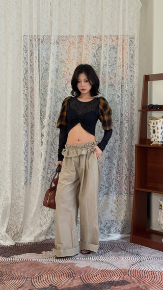 COLLINA STRADA - Beekeeper Top in Brown Check