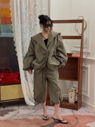 THE MANNEI - Oversized Jacket in Khaki