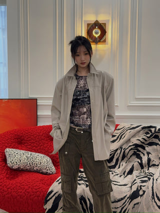BLUMARINE - VELVET PANTS / DARK OLIVE