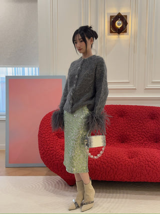 16ARLINGTON - Alena Cardigan in Mohair Knit